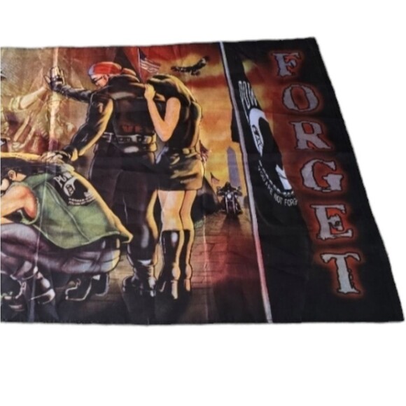 VETERAN BIKERS NEVER FORGET Wall Flag | POW/MIA Vietnam Memorial Flag 3x5 - Picture 6 of 8